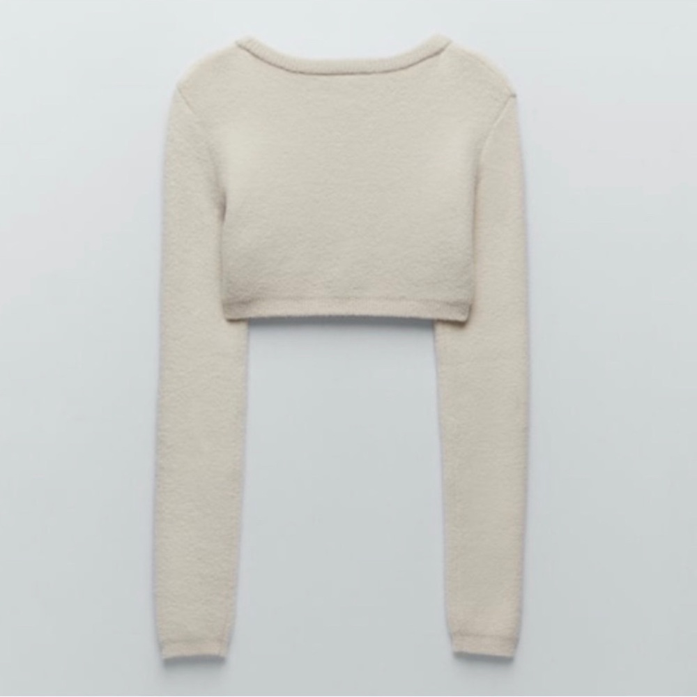 NWT ZARA Knit Arm Warmer Sweater S Blogger’s Fav - Picture 2 of 7